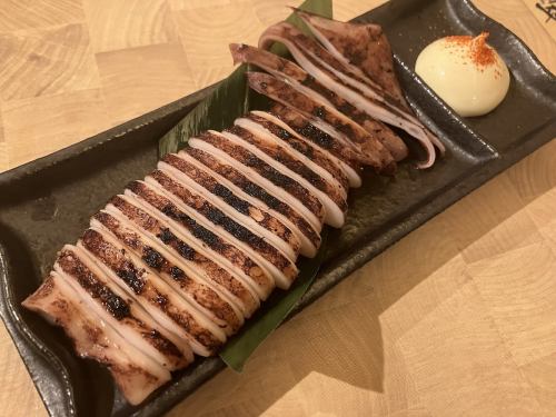 イカの炭焼き