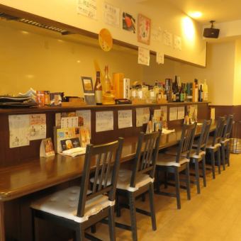 We have prepared counter seats that can be easily reached by one person! Welcome to sak drink ◎ You can enjoy your meal slowly.