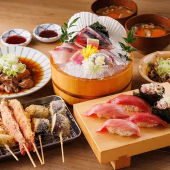 120分飲み放題 鮨と串カツのお手軽コース
