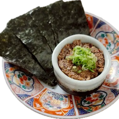海苔で巻いて食べるなめろう