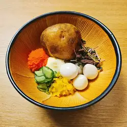 あったか混ぜて食べるあったか明太ポテトサラダ
