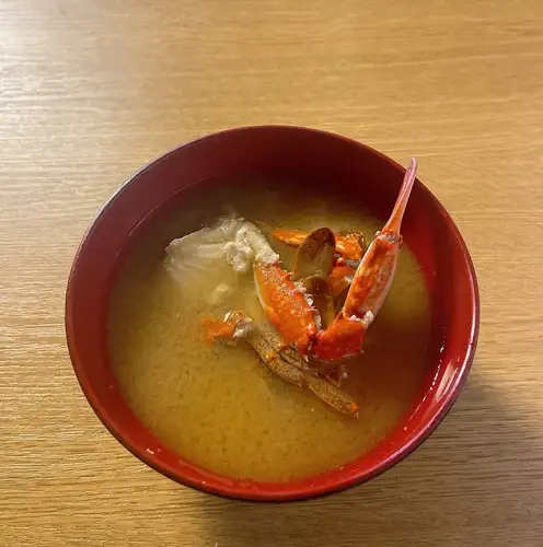 ワタリガニの味噌汁