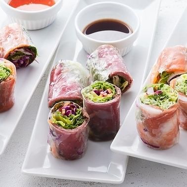 roast beef spring rolls