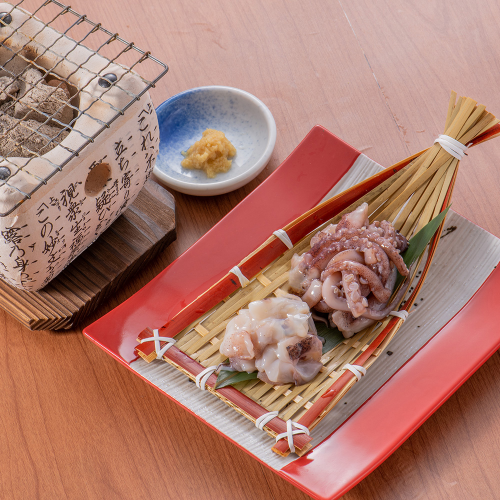 Grilled squid tentacles and cartilage