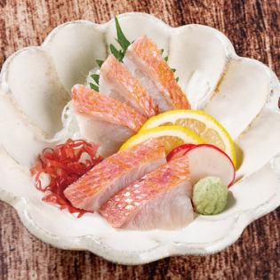 Grilled frosted sashimi of golden-eyed snapper