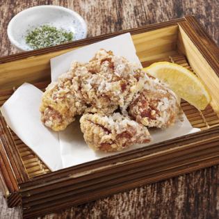 Deep fried chicken at a soba restaurant