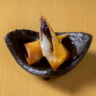 きびだんごのあんこ春巻き