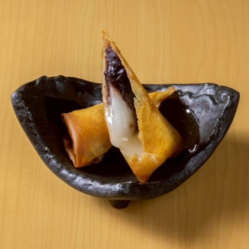 きびだんごのあんこ春巻き
