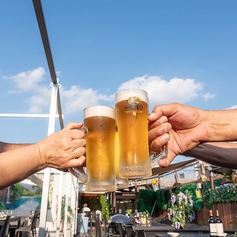 <p>ビールも各種ご用意しております！お肉との相性抜群！</p>