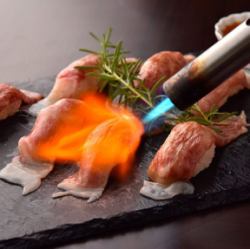 8 pieces of beef sushi, A5 rank Wagyu beef