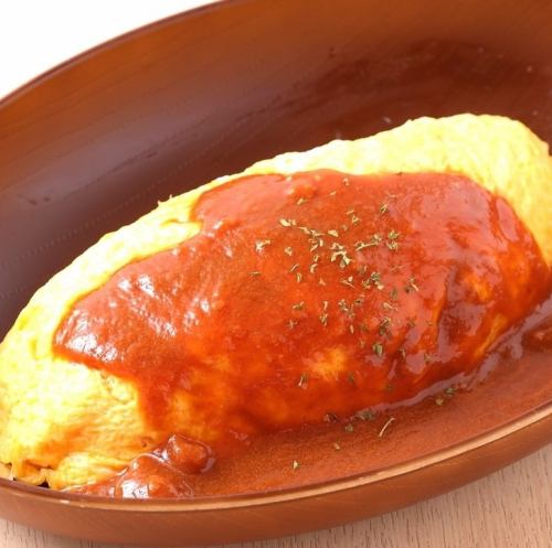 Our signature omelet rice with special demi-glace sauce