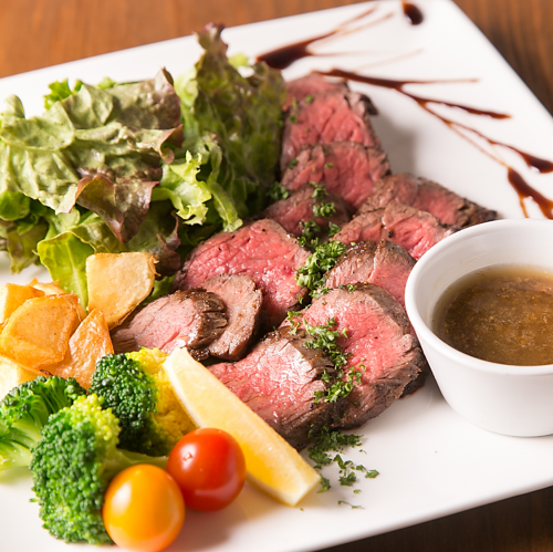 Olive beef (Japanese black beef) steak