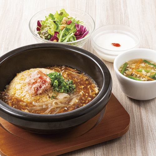 蟹肉入りふかひれあんかけ炒飯セット