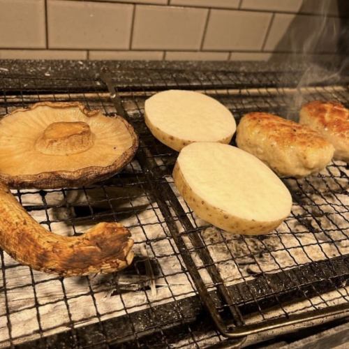 Robatayaki grilled over the finest charcoal