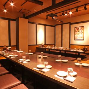 [OK for up to 60 people] There are many partitions so you can feel free to drink ★Enjoy your meal in a Japanese atmosphere♪