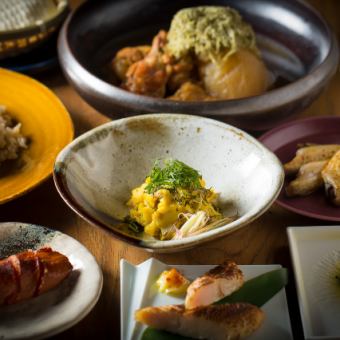 【适合各种宴会】120分钟无限畅饮生鱼片等8道菜品5,500日元→5,000日元（含税）