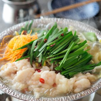 野菜食べ放題！プデチゲ・もつ鍋・水炊き鍋・濃厚鶏白湯鍋☆選べる鍋コース　9品4000円（税込）