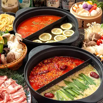 【ランチがお得】!本格火鍋バイキング食べ放題コース4500円→3980円