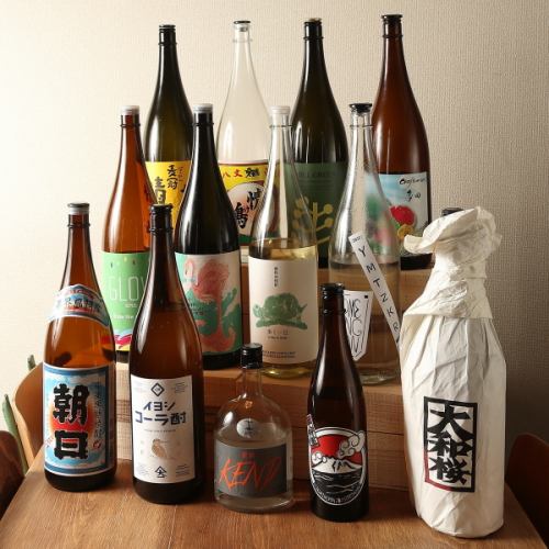 豊富な日本酒と焼酎で乾杯