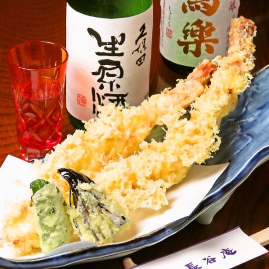 [Recommended!] Large shrimp tempura using oversized shrimp of 20 cm or more ☆ Tempura dishes made with seasonal ingredients are recommended!