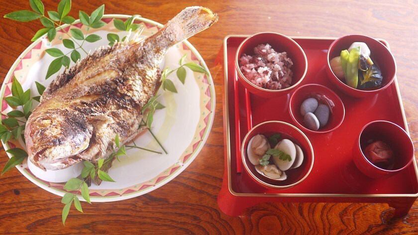 お食い初め膳/会席とセットになります会席（すみれ）3600円 （ひまわり ） 5500円 （さくら）6500円 