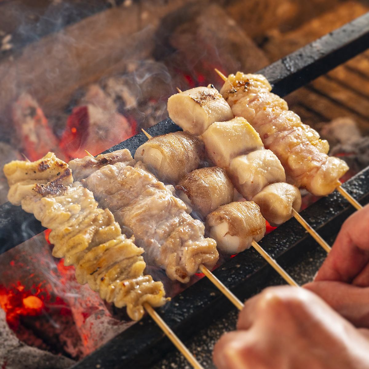 All-you-can-eat skewers, yakitori, and vegetable rolls!