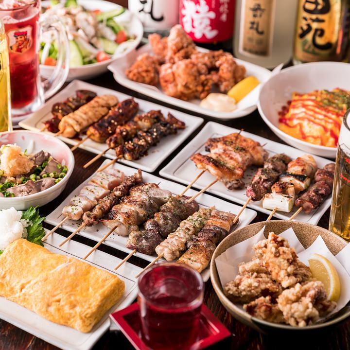 こだわりの串焼き・焼き鳥・野菜巻きが食べ放題！