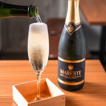 こぼれスパークリング グラス