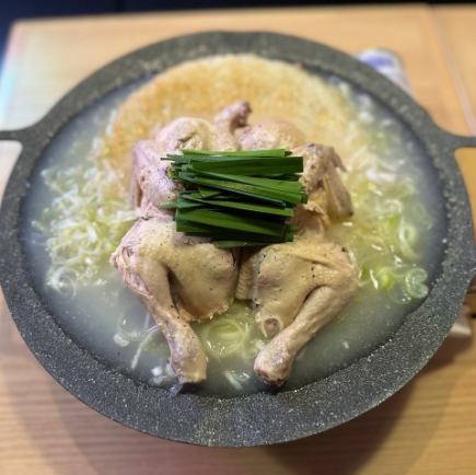 推薦:參雞湯套餐(每人5,000日元,含稅)附2小時無限暢飲(4人以上適用)