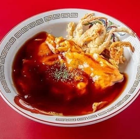 ソフトシェルクラブのあんかけ新かに玉