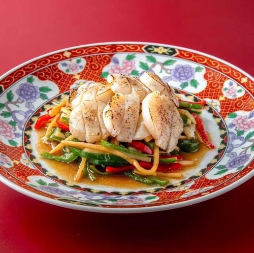 炙りホタテの青椒肉絲
