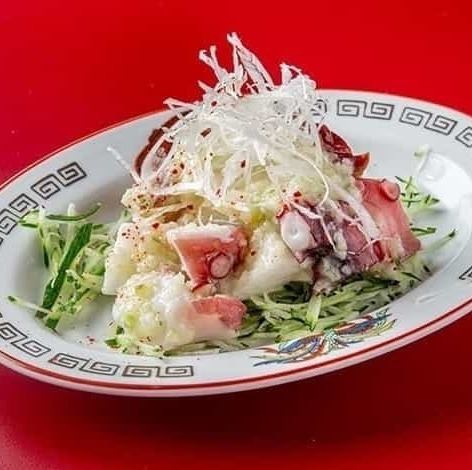 タコと山芋のネギ塩ごま油