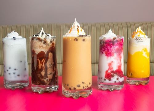 A wide selection of tapioca drinks