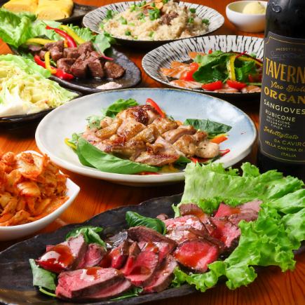 【平日限定！人気No.1】2H飲放題付！愛媛の恵みと黒毛和牛を楽しむ 贅沢コース全9品5000円