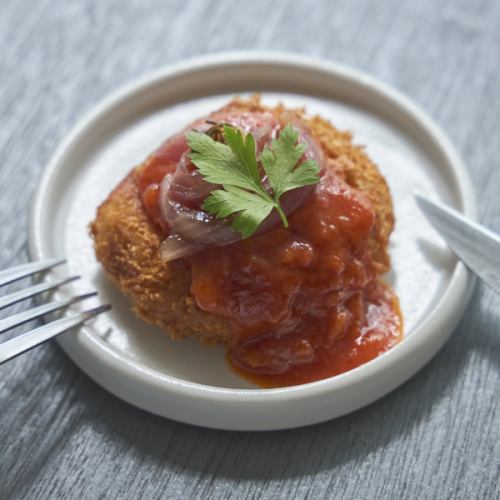 Wine shop's three kinds of tuna minced cutlet