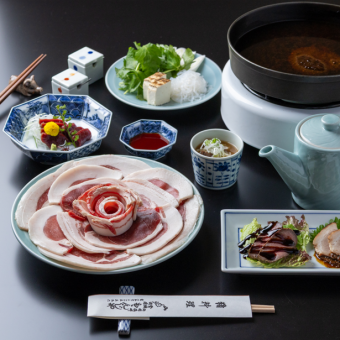 猪鍋と料理３品コース(6月より）