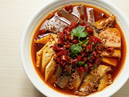 Sichuan-style stew of duck blood and reticle