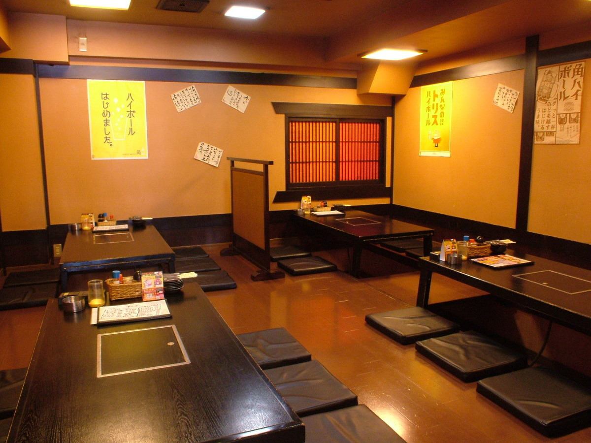 The digging tatami room that can accommodate up to 30 people is perfect for banquets!