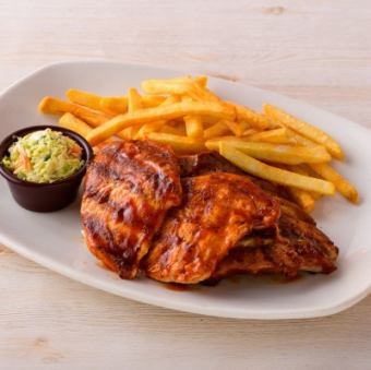 リブとグリルチキン