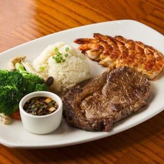 リブアイ&グリル・シュリンプ