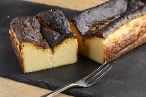 Homemade Basque cheesecake
