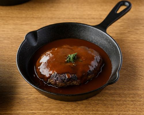 Red miso demi-glace hamburger steak