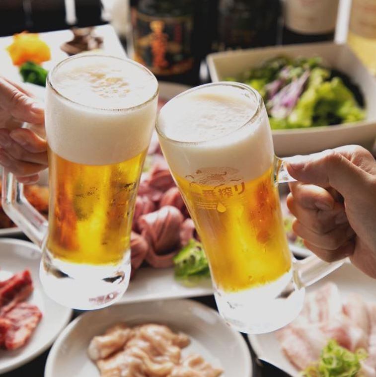 お肉でスタミナ満点！お酒を片手に焼肉を楽しむのも◎
