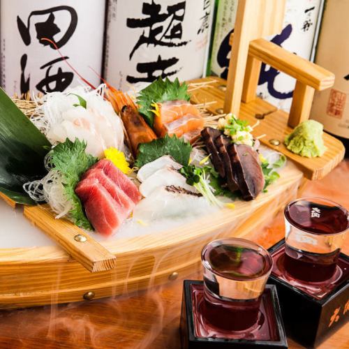 Assortment of 5 kinds of sashimi