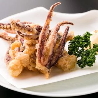 Fried homemade octopus