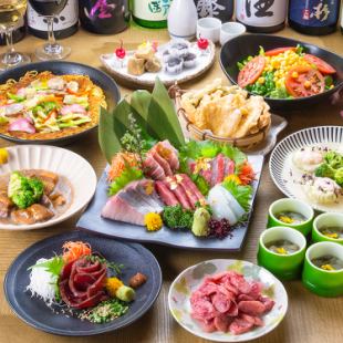 3小時無限暢飲★「炸天套餐」5,000日元，含嫩牛肉榻榻米、香濃紅燒肉、生魚片拼盤等10種菜餚