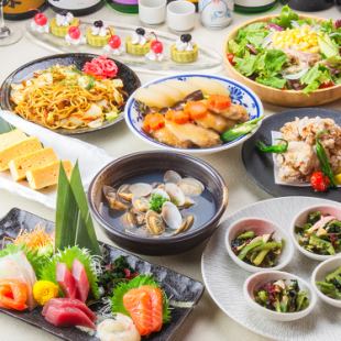 3時間飲み放題★市場直送お刺身盛合せや九州地鶏の逸品など全9品『春鶏コース』4,500円