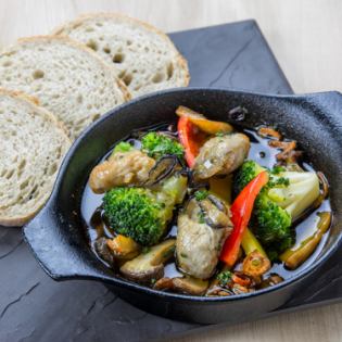 カキのアヒージョ