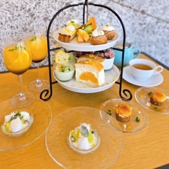 【平日限定】フルーツたっぷりアフタヌーンティー<2種のハーブティーおみやげ付き>
