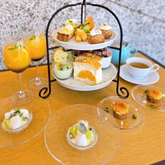 【平日限定】フルーツたっぷりアフタヌーンティー<2種のハーブティーおみやげ付き>